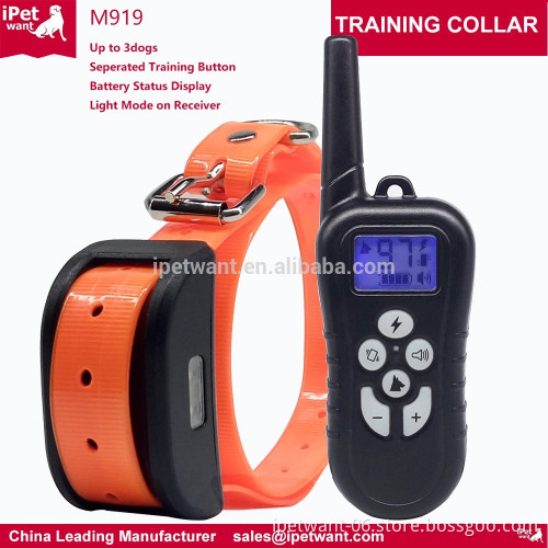 1000m Waterproof and Rechargeable Remote Dog Training Collar Static Shock & Vibration dog collars for 3dogs